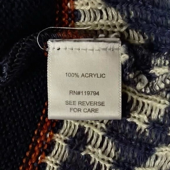 live and let live Bohemian MaximalistGraphic Knit Hooded Cardigan Sweater Size L - Picture 8 of 9